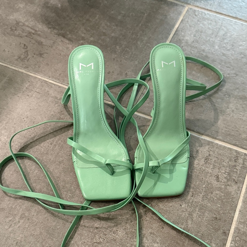 Marc Fisher Mint Green Strappy Heels